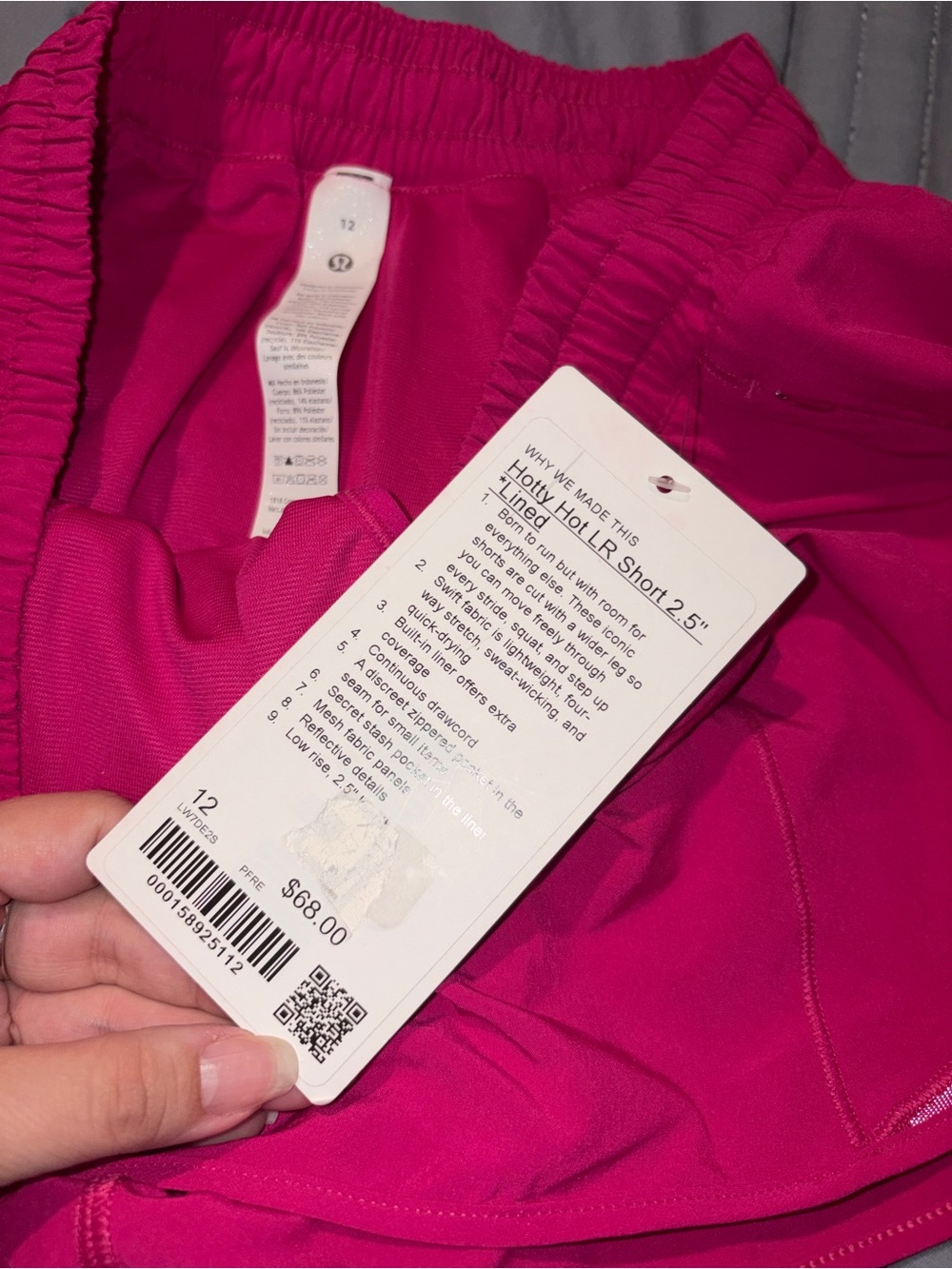 lululemon athletica Bright Pink Athletic Running Shorts - Picture 3 of 4